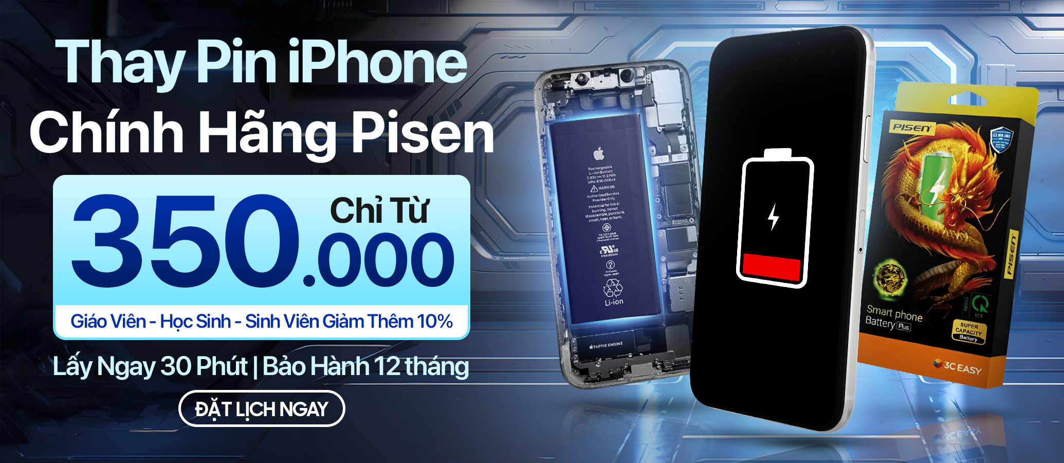 Thay pin Pinsen Chỉ từ 350k